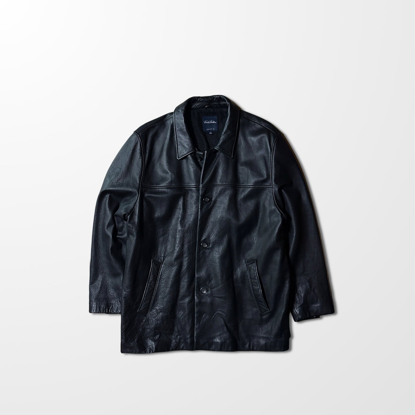 Brooks Brothers Leather Car Coat Black – XL