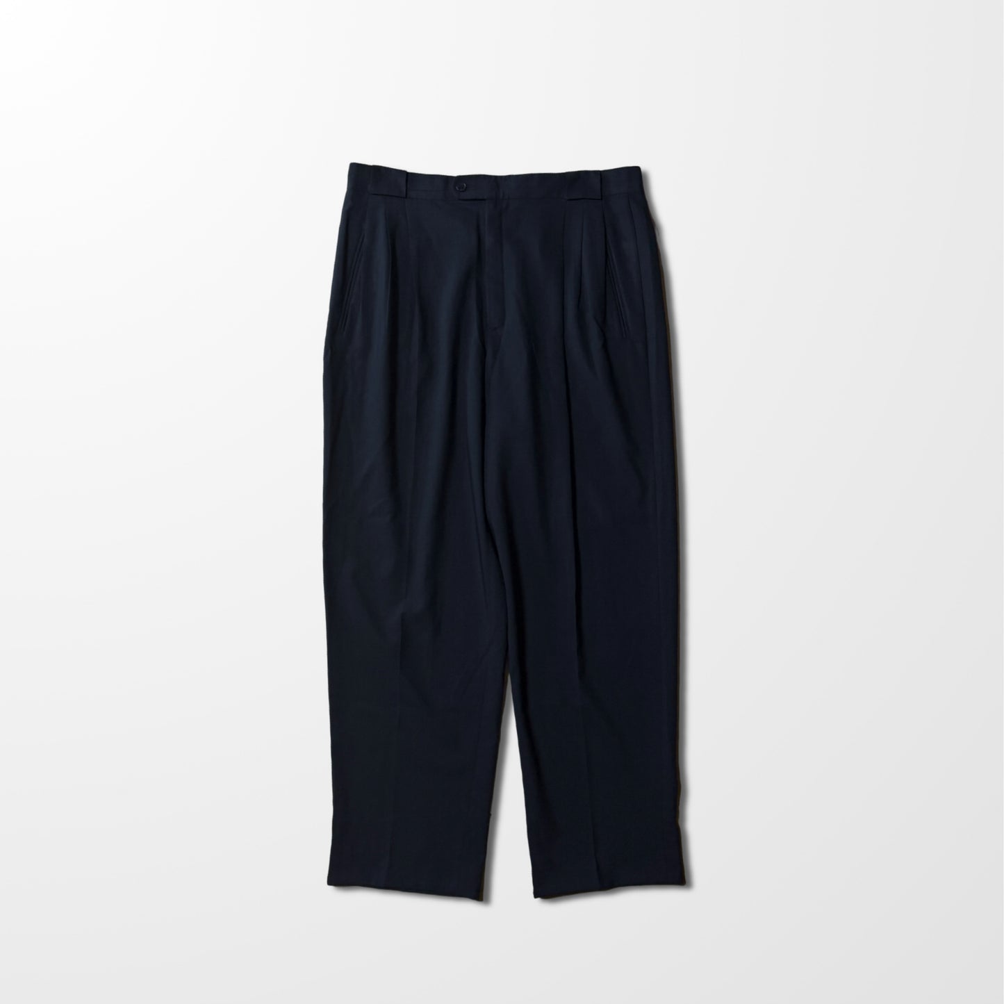 Zanella for Bernini Wool Pleated Dress Pants – Navy – Made in Italy