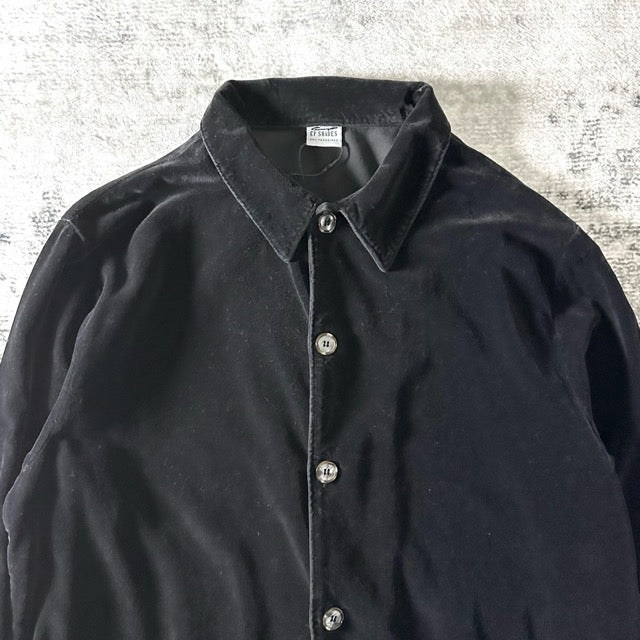 CP SHADES Black Cotton Velvet Shirt Jacket Relaxed Fit – M