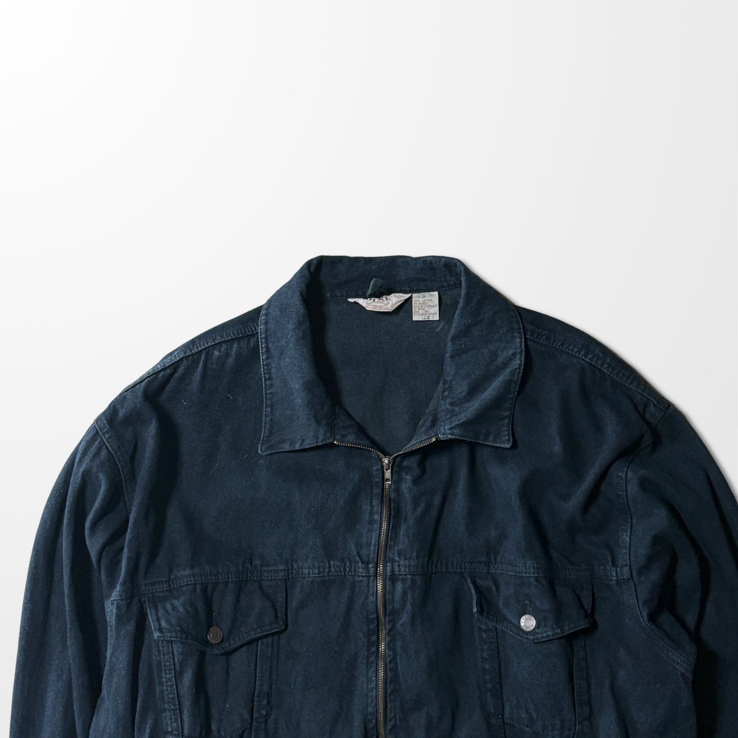 Trucker  Zip  Jacket Black – 4X