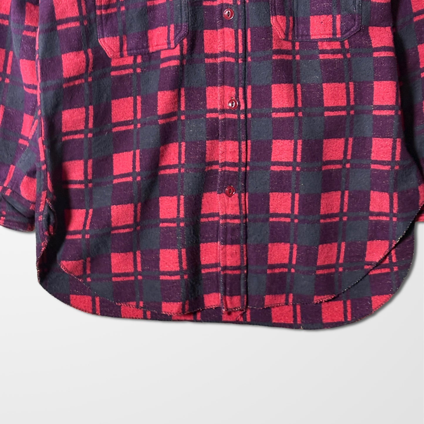 Palermo Vintage Flannel Red Black Check Shirt – M
