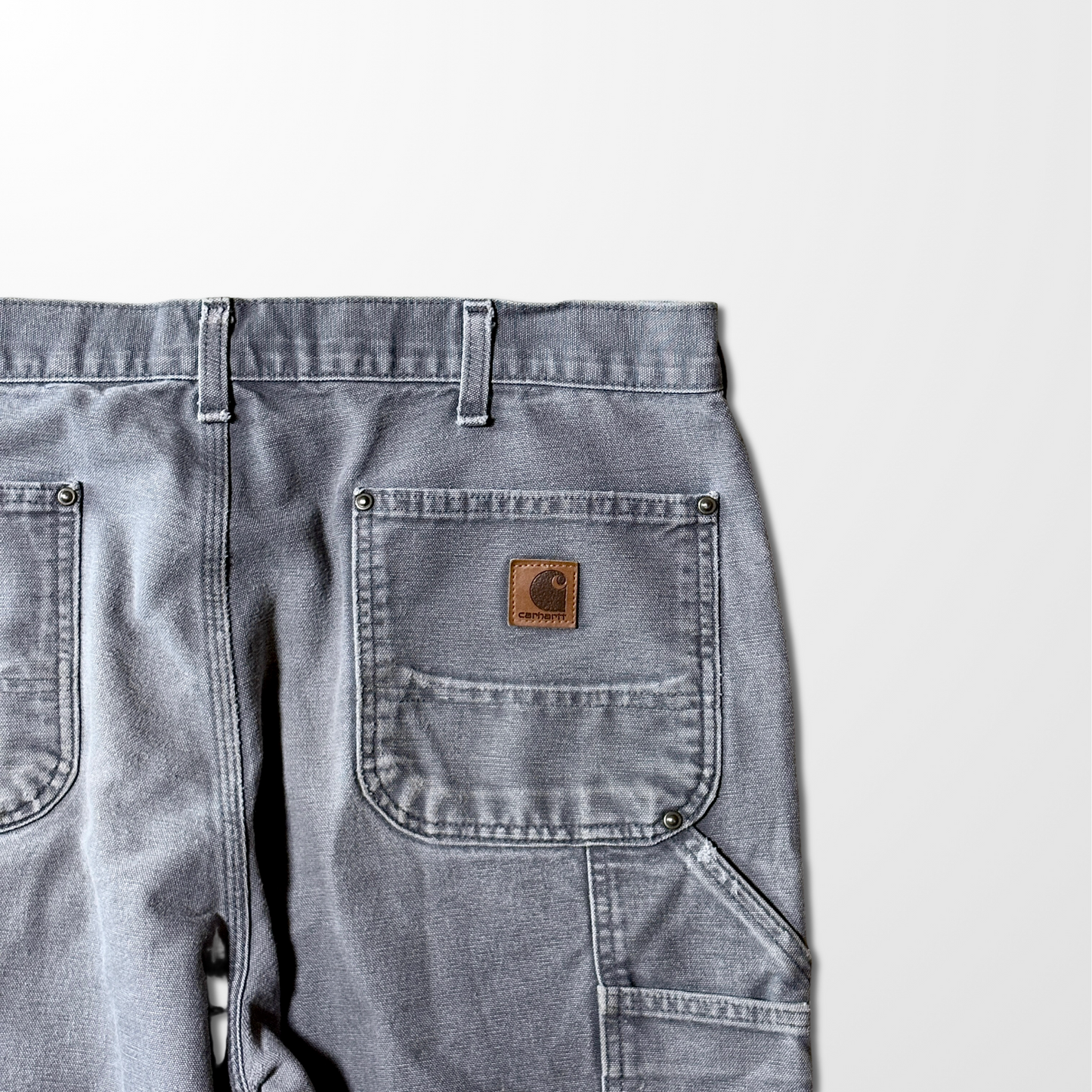 Carhartt Gray Double Knee Work Pants – W36　Cotton USA Made