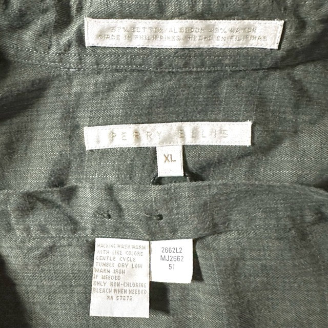 Perry Ellis Rayon Blend Shirt Green Solid – XL