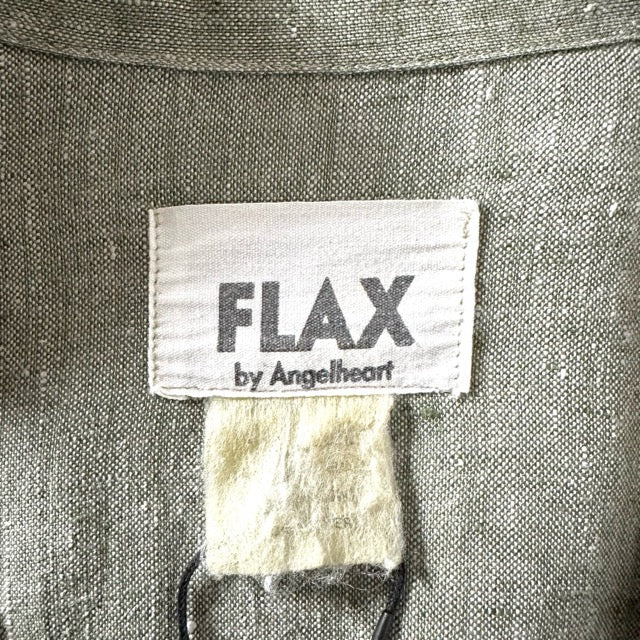 FLAX 100% Linen Short Jacket Olive – L