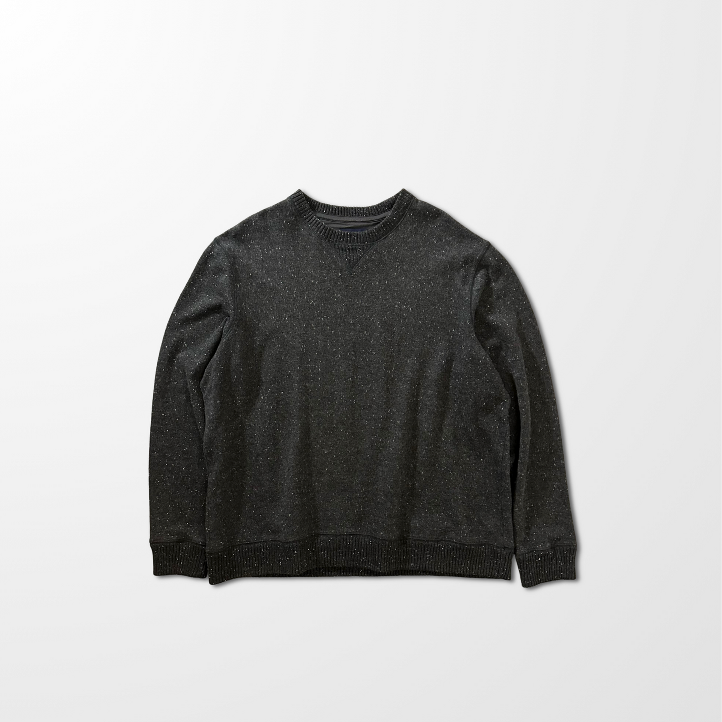 Lands’ End Speckled Knit Sweatshirt – XL / Charcoal