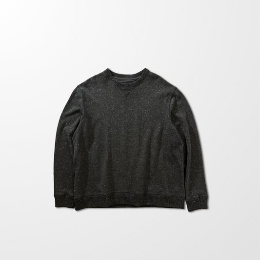 Lands’ End Speckled Knit Sweatshirt – XL / Charcoal