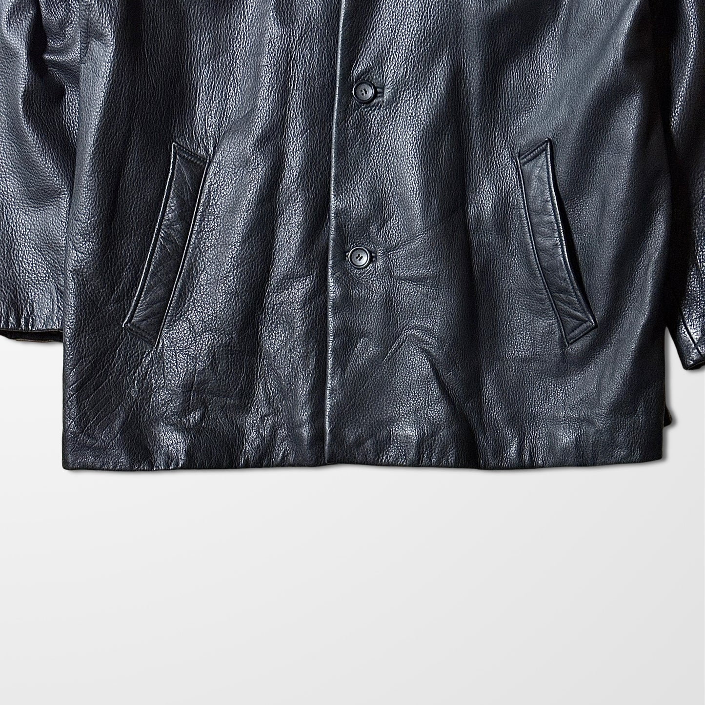 Brooks Brothers Leather Car Coat Black – XL