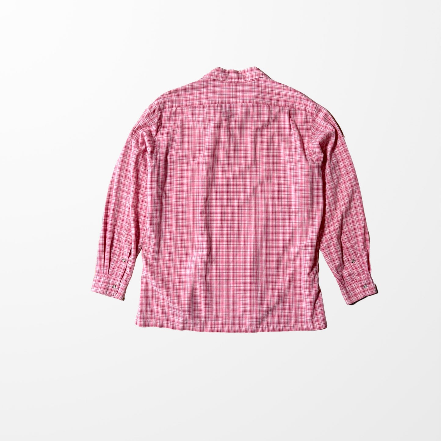 Polo Ralph Lauren Pink Plaid Open Collar Shirt 90s