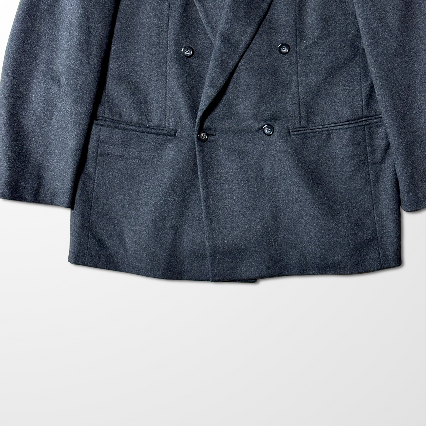 100% Cashmere Double-Breasted Jacket – LL / Gray