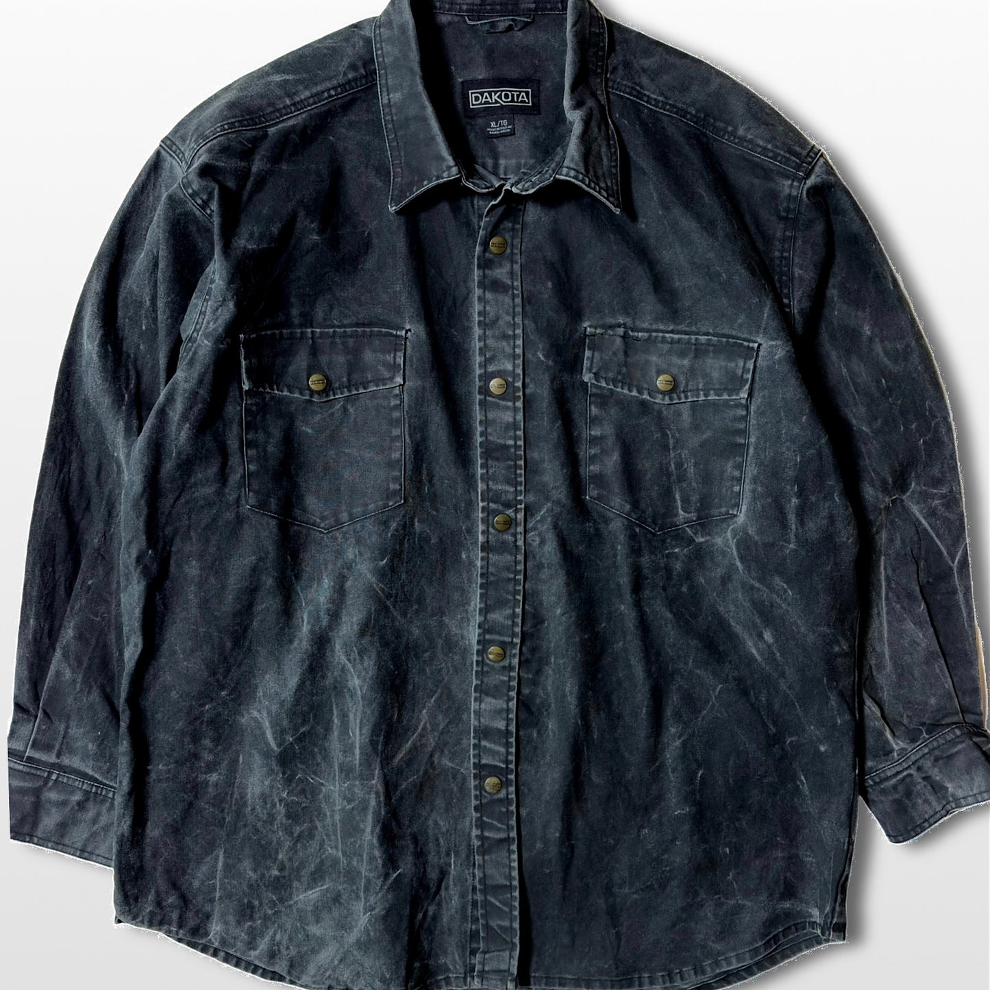 Faded Duck Shirt XL Dakota Black Navy Vintage Work Style