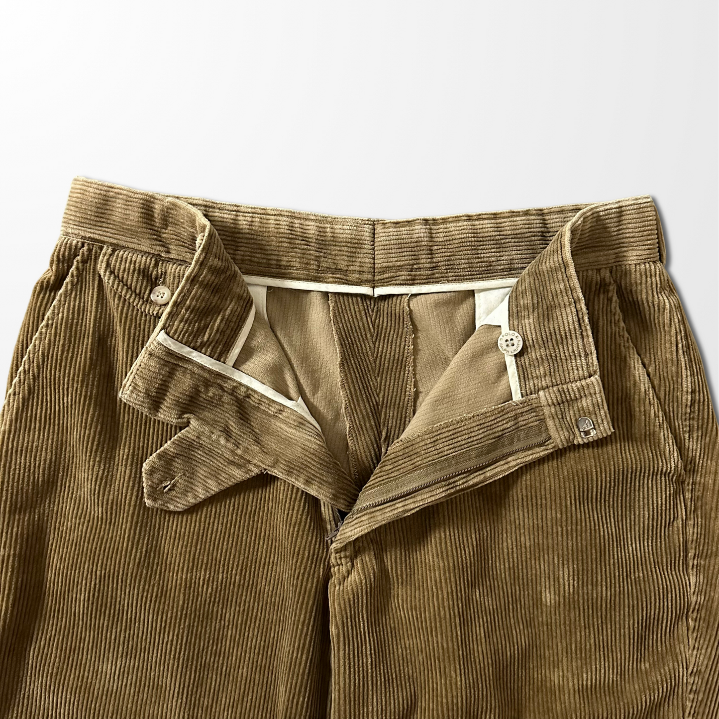 Ralph Lauren Corduroy Pleated Pants – Beige – W34