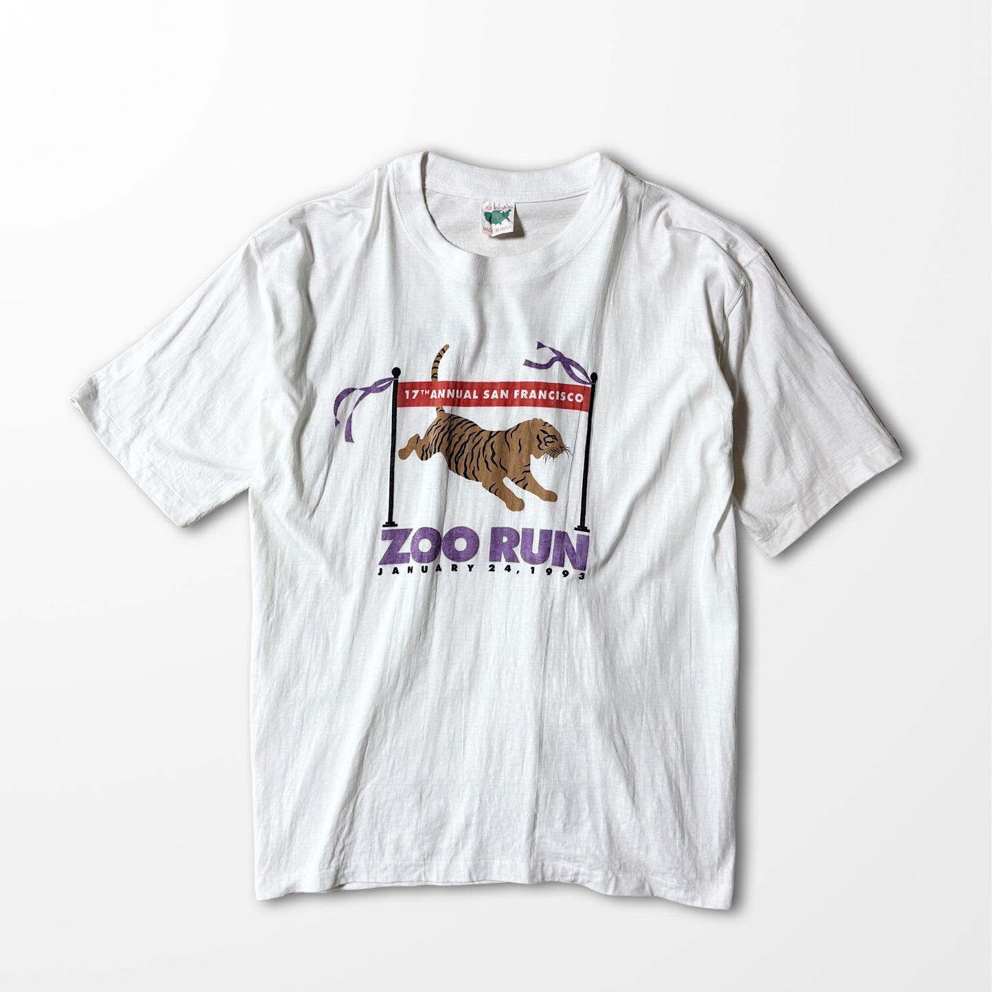 art printed T-shirt "ZOO RUN 1999" vintage single stitch