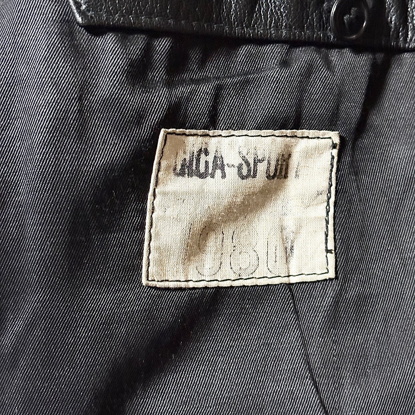 French Military Vintage Motorcycle Leather Coat – 96M - 80ｓ