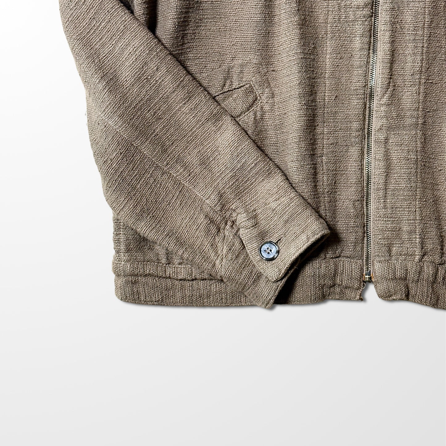 Cotton Linen Rayon Work Jacket – M – Brown-CP Shades