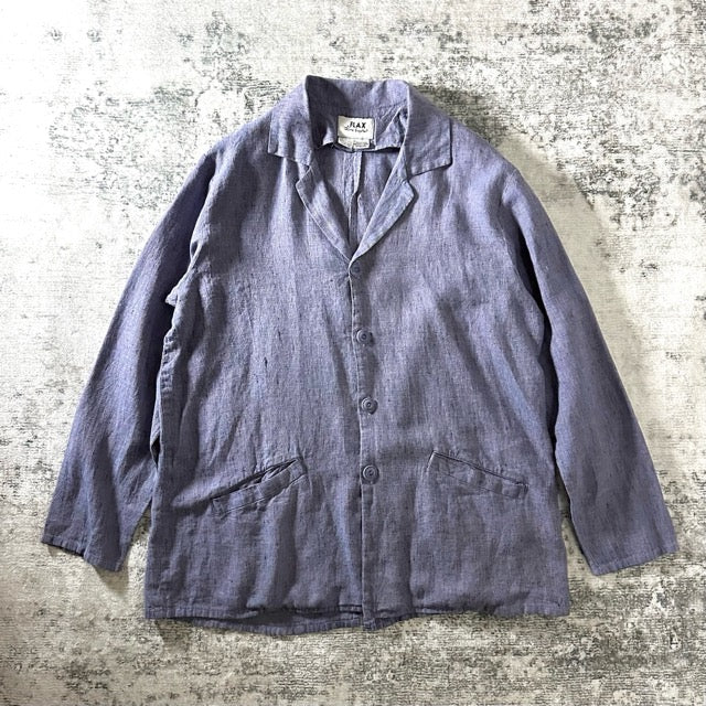 FLAX Linen Jacket Blue Relaxed Fit – M