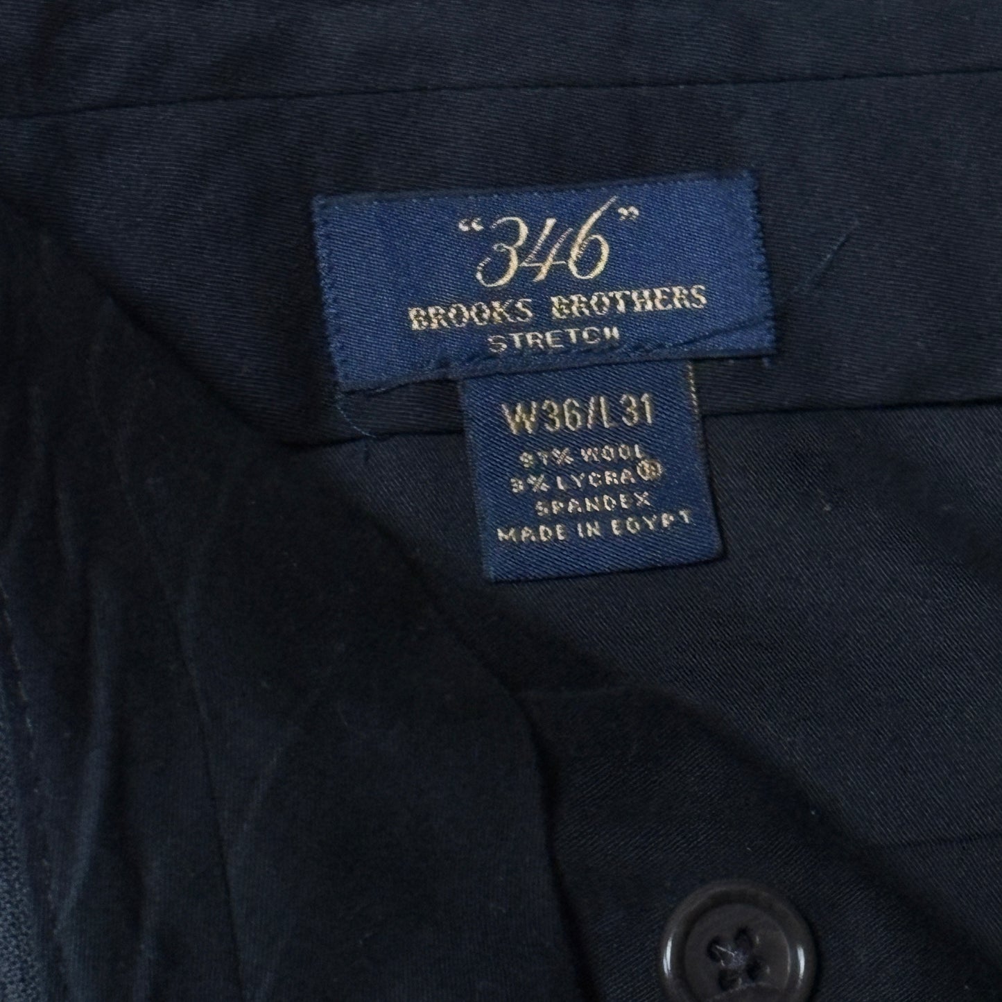 Brooks Brothers Pinstripe Trousers – Charcoal Gray, W36 L31