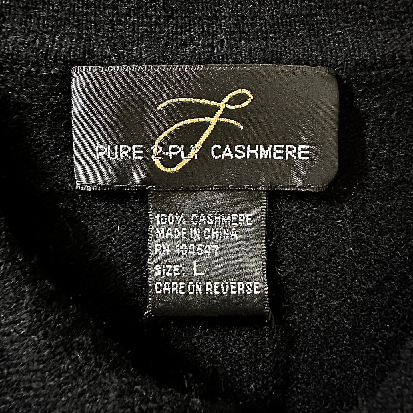 Pure 2-Ply Cashmere Knit Polo Sweater – Black / L