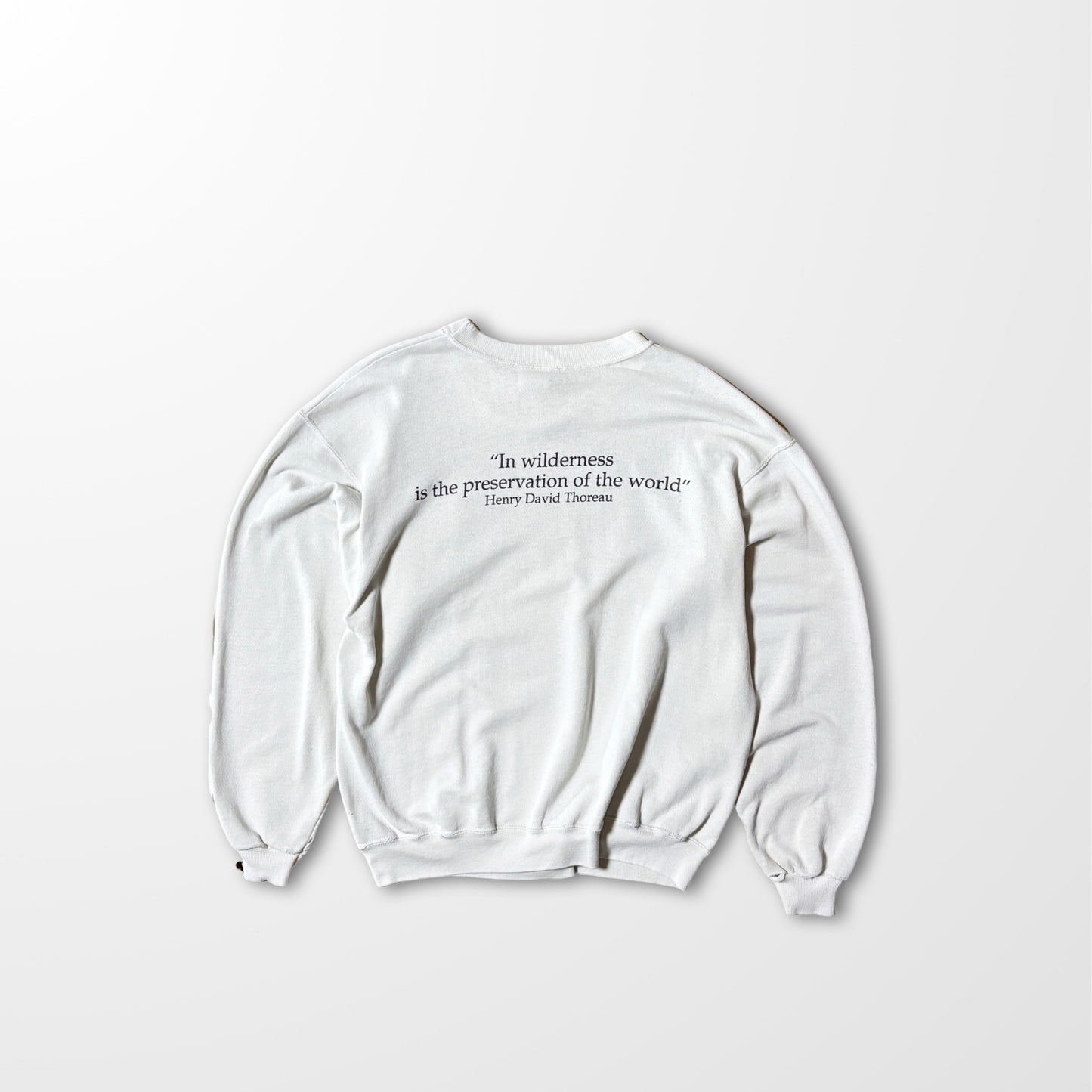 Grizzly Bear Graphic Sweatshirt – National Parks Print White