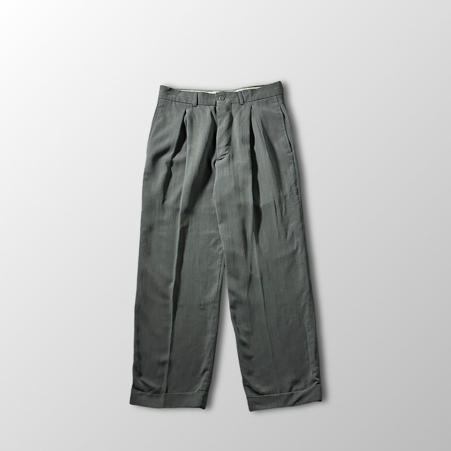 Gray Pleated Trousers – Made in Italy