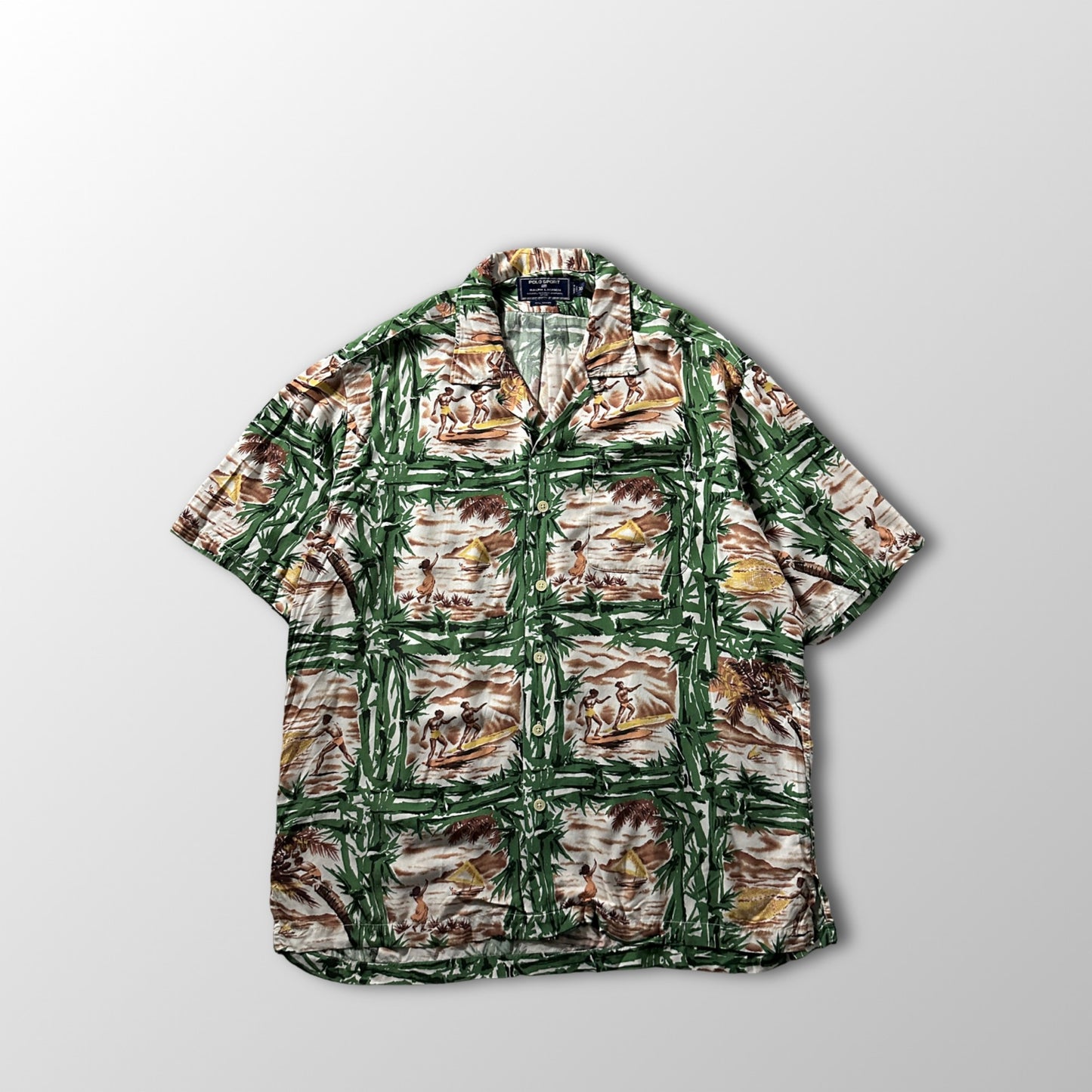 Rayon Surf Hawaiian Shirt – XL / Green - Polo Sport Ralph Lauren