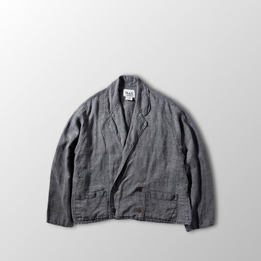 FLAX  Linen Gray Short Jacket – M
