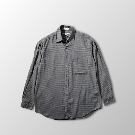 Perry Ellis Gray Micro Check Long Sleeve Shirt – M