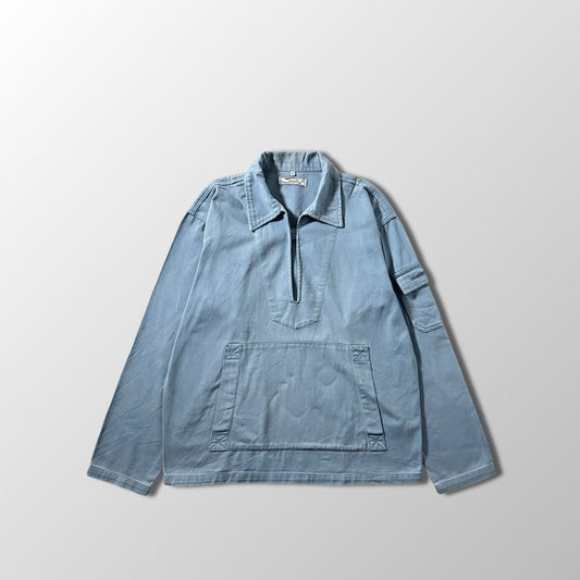 Fisherman　Smock　Cotton French　Pullover – L / Faded Blue