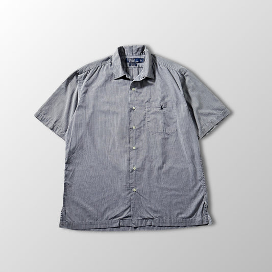 Polo Ralph Lauren Caldwell Cotton Micro Check Short Sleeve Shirt – M / Black White