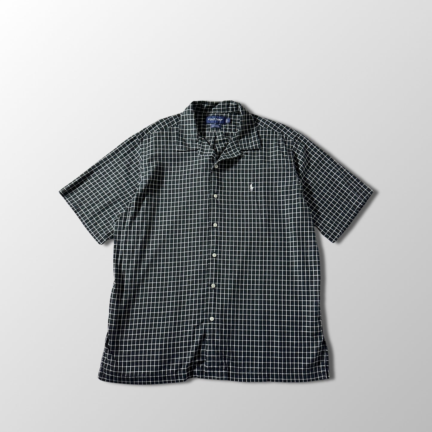 Ralph Lauren Caldwell 100% Cotton Check Shirt / Black White / Size L POLO GOLF