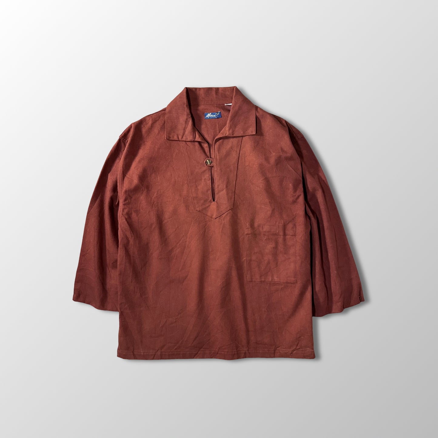 Fisherman's smock Cotton Pullover Smock Shirt Size L