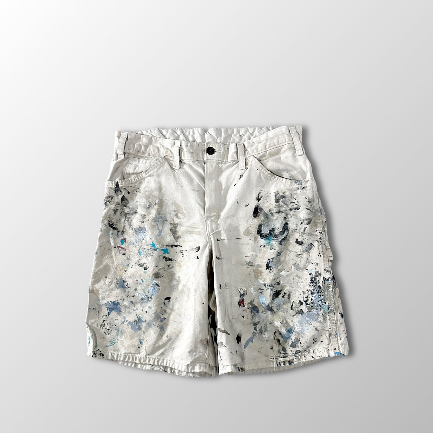 Dickies Paint Splatter Painter Shorts Natural White