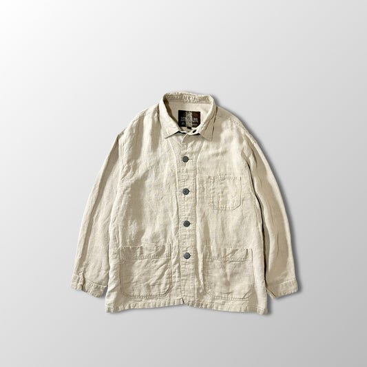 Linen Beige Chore Jacket Size XL STRUCTURE Le Collezioni 100%