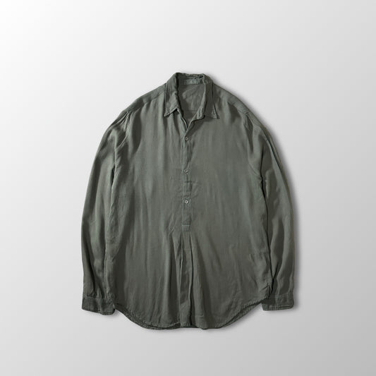 CP SHADES Rayon Wool Olive Pullover Shirt Size F