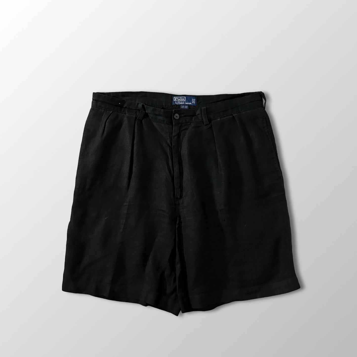 Polo by Ralph Lauren 100% Linen Black Tyler Shorts Size 36