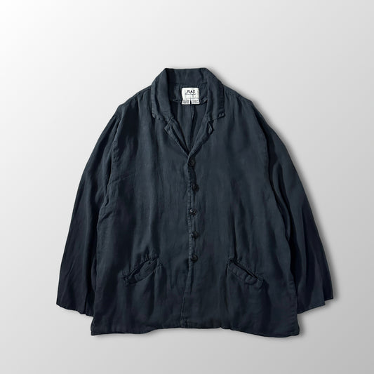 FLAX Black Linen Jacket