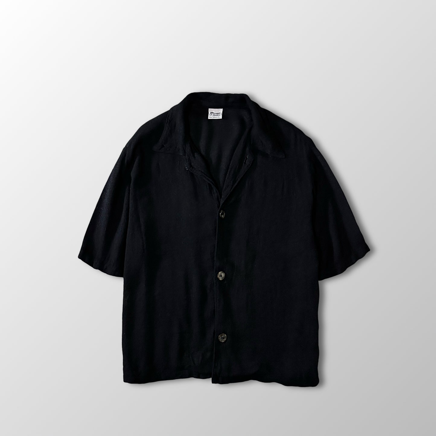 CP Shades 100% Rayon Short Sleeve Shirt Small Black