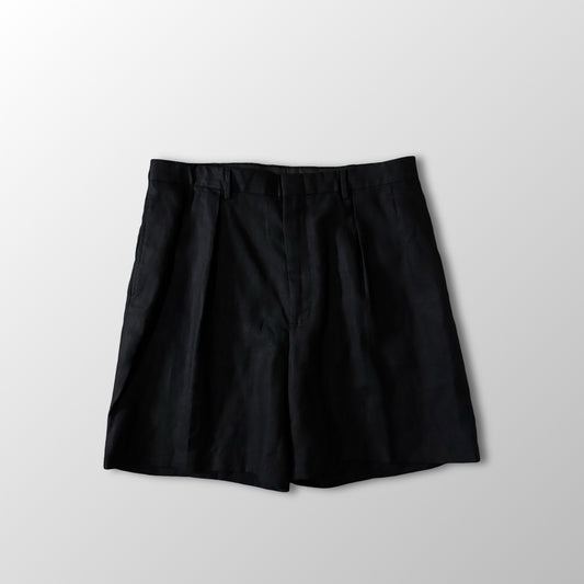 Polo by Ralph Lauren 100% Linen Pleated Shorts 36 Black