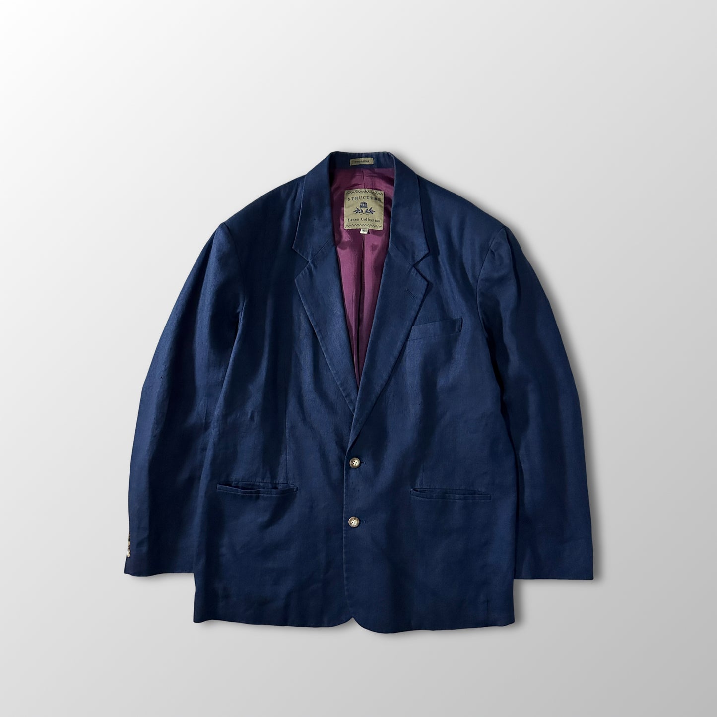 Navy Linen Blazer Size XL