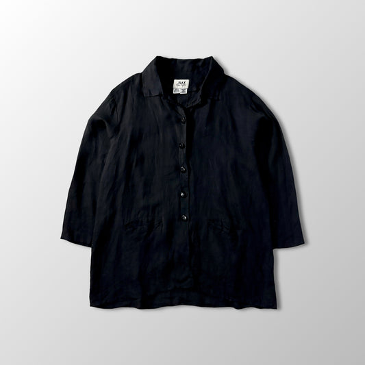 FLAX  Linen Black Shirt Jacket Medium