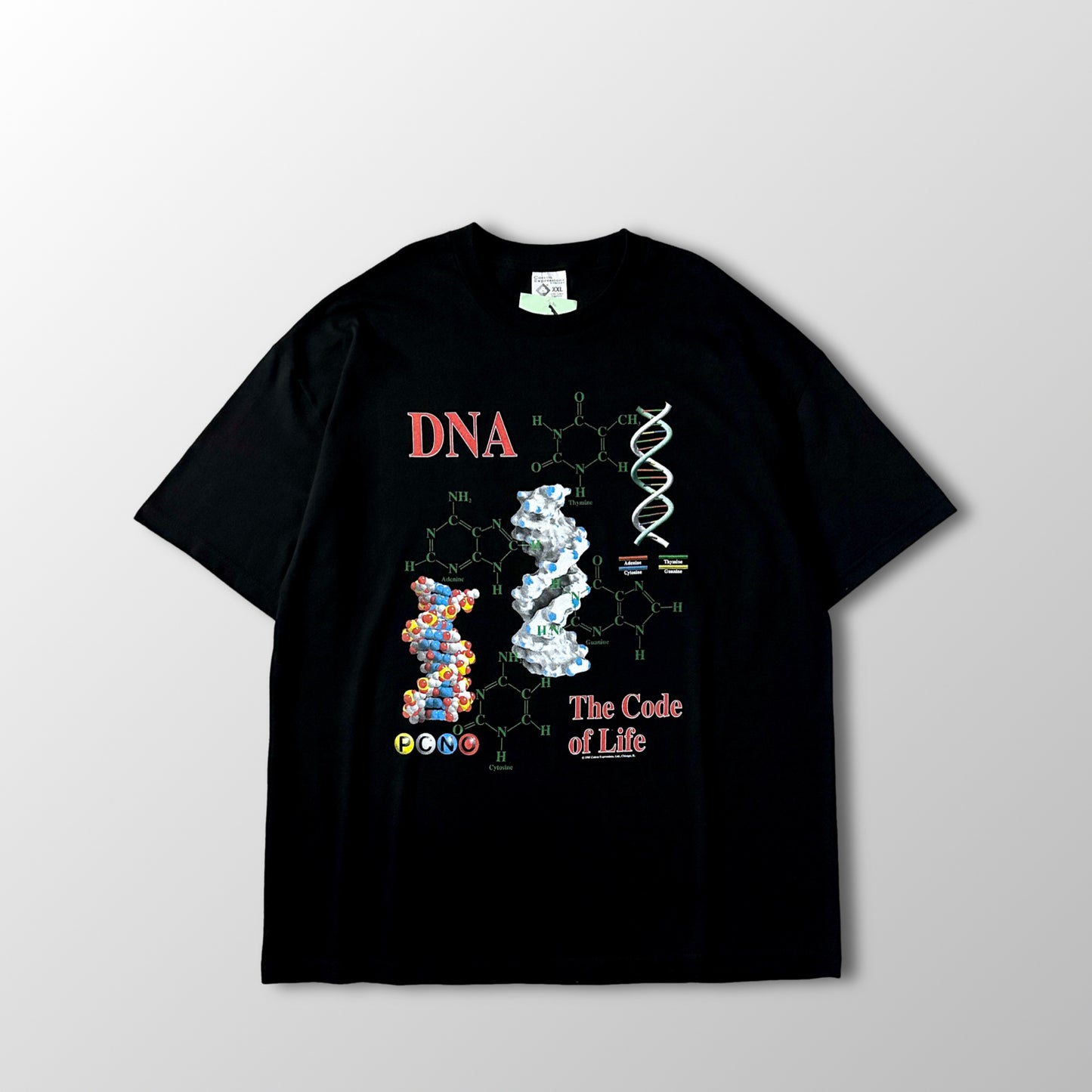 Cotton Expressions DNA The Code of Life Black Graphic T-Shirt XXL