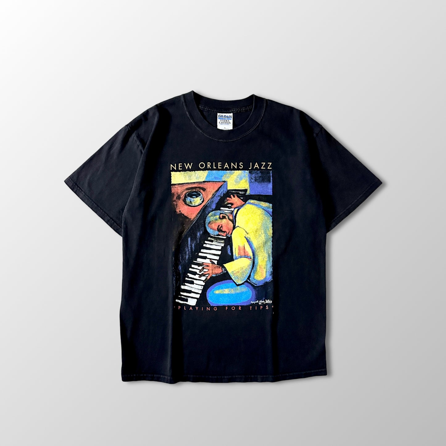 Margaret Slade KelleyNew Orleans Jazz Graphic T-Shirt L Black