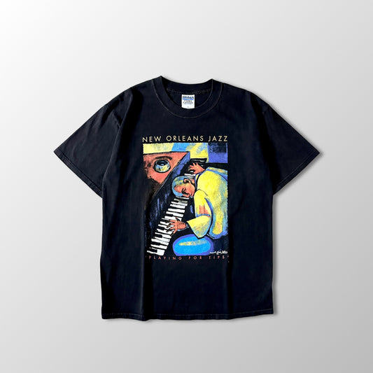 Margaret Slade KelleyNew Orleans Jazz Graphic T-Shirt L Black