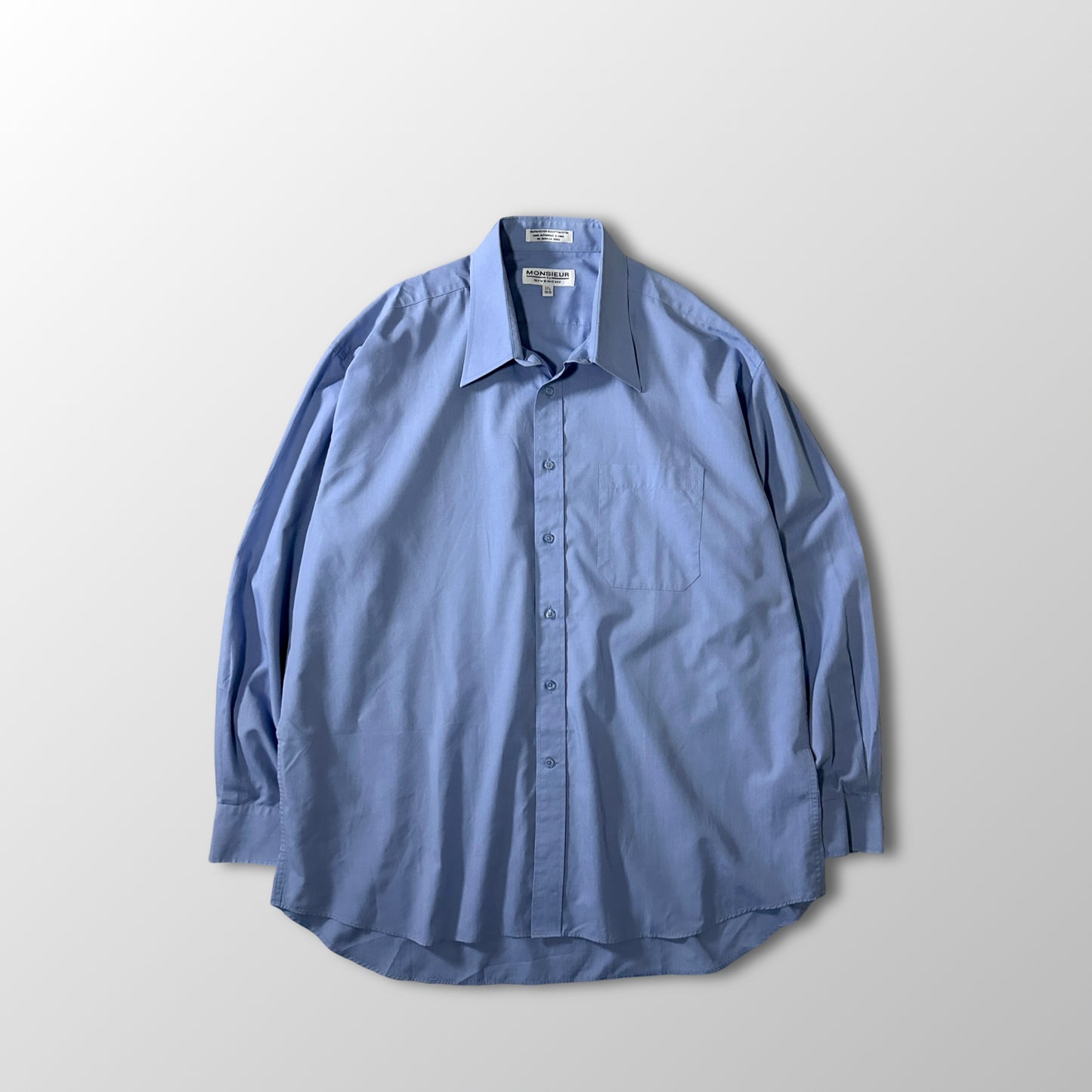 Givenchy Long Sleeve Shirt 17 1/2 Blue