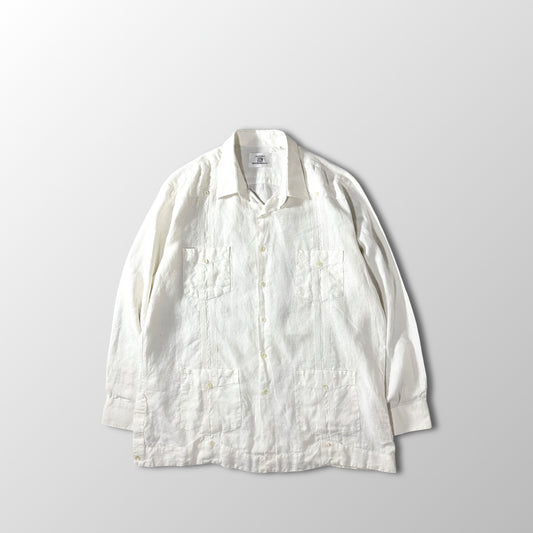 Givenchy  Linen Guayabera Shirt White Large Fit