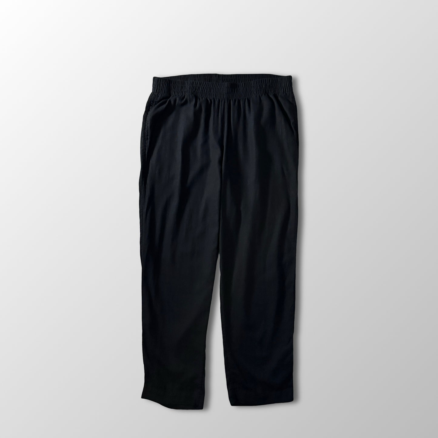 Old Navy Linen Blend High Rise Straight Pants Black XL Tall