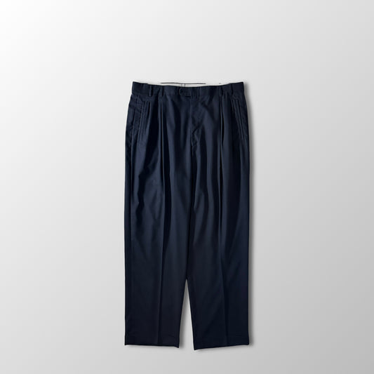 Zanella  Navy Wool Pleated Trousers 36