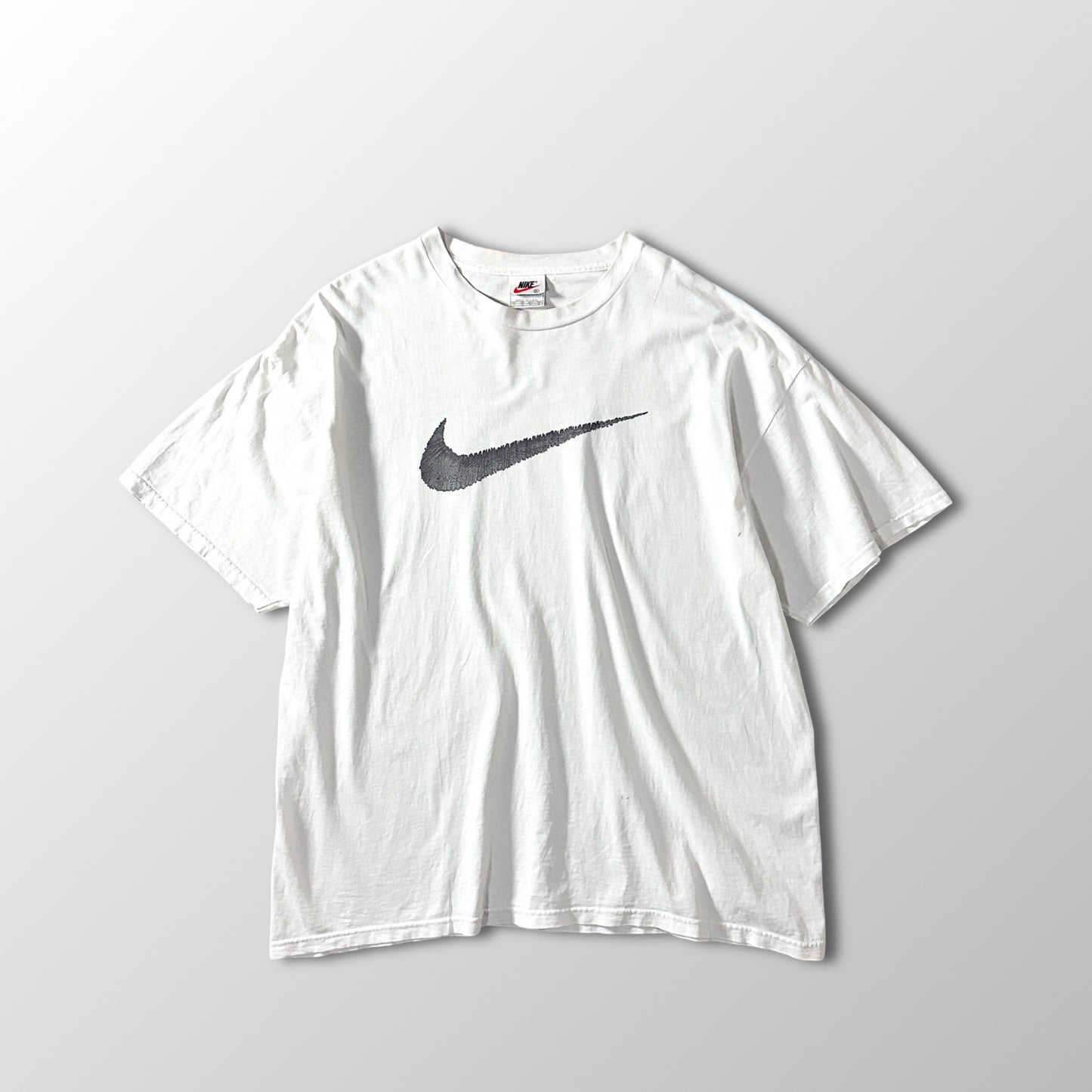 NIKE White Swoosh T-Shirt XL Made in USA