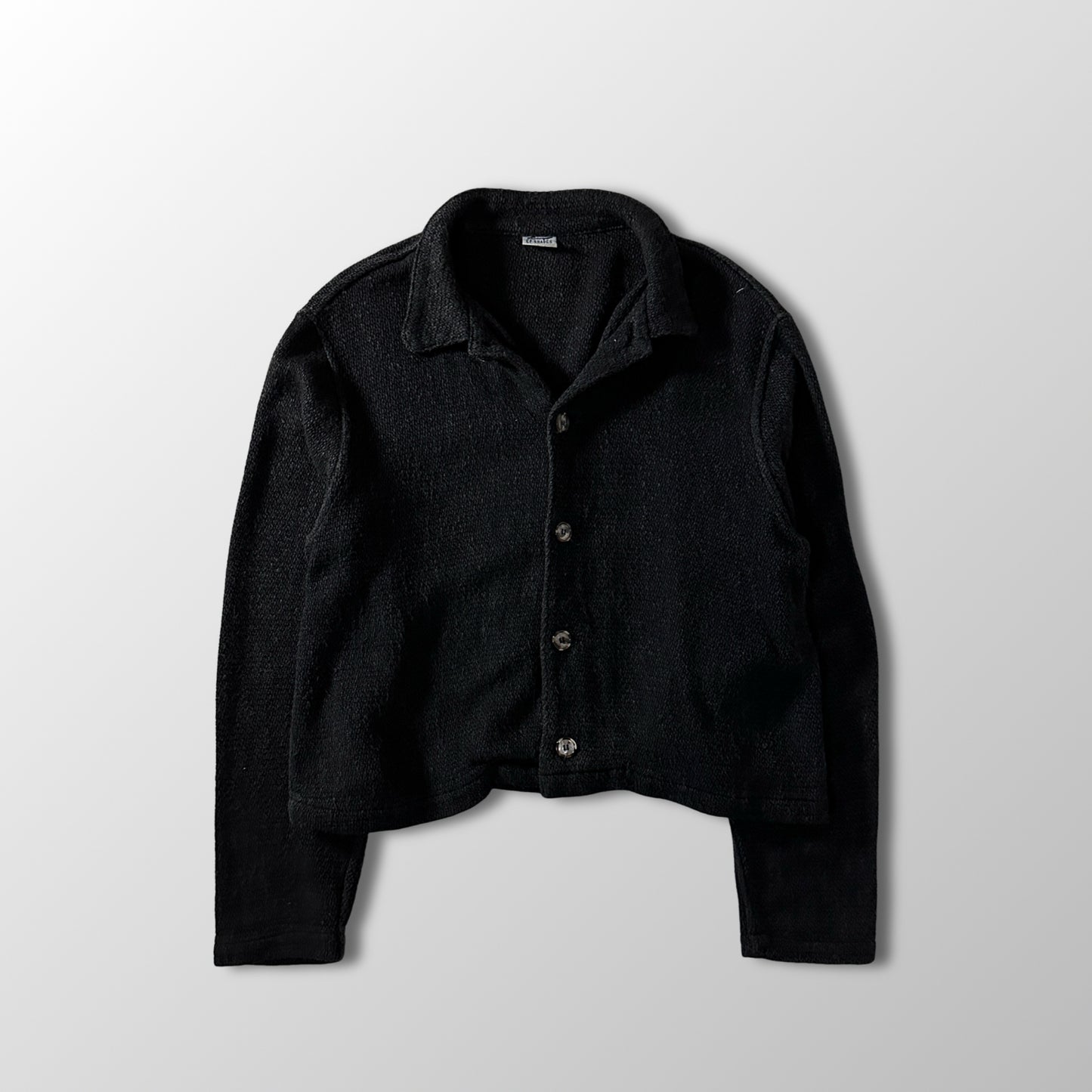 CP Shades Black Cotton Rayon Knit Short Cardigan Size M