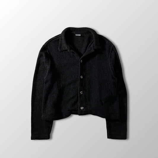 CP Shades Black Cotton Rayon Knit Short Cardigan Size M