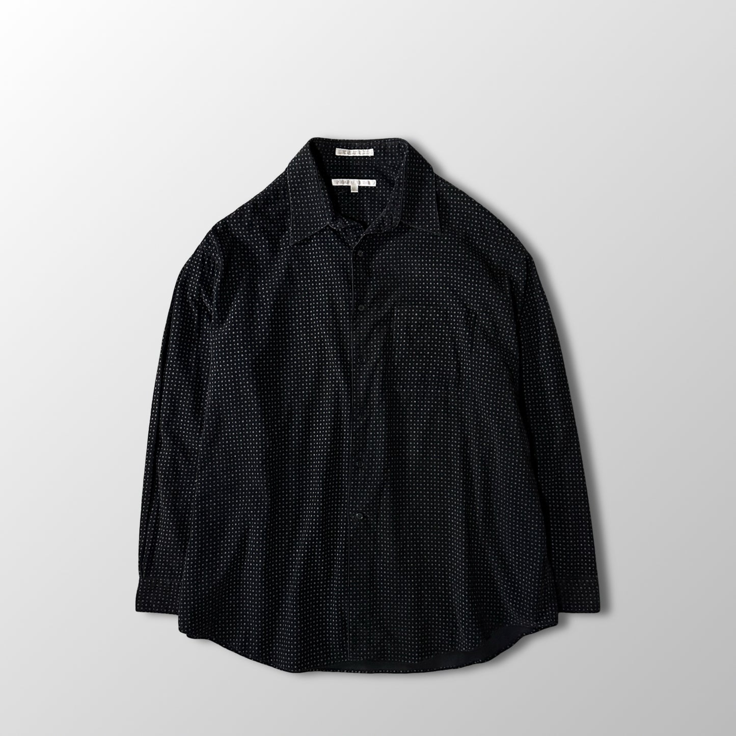 Perry Ellis Cotton Patterned Shirt XL Black